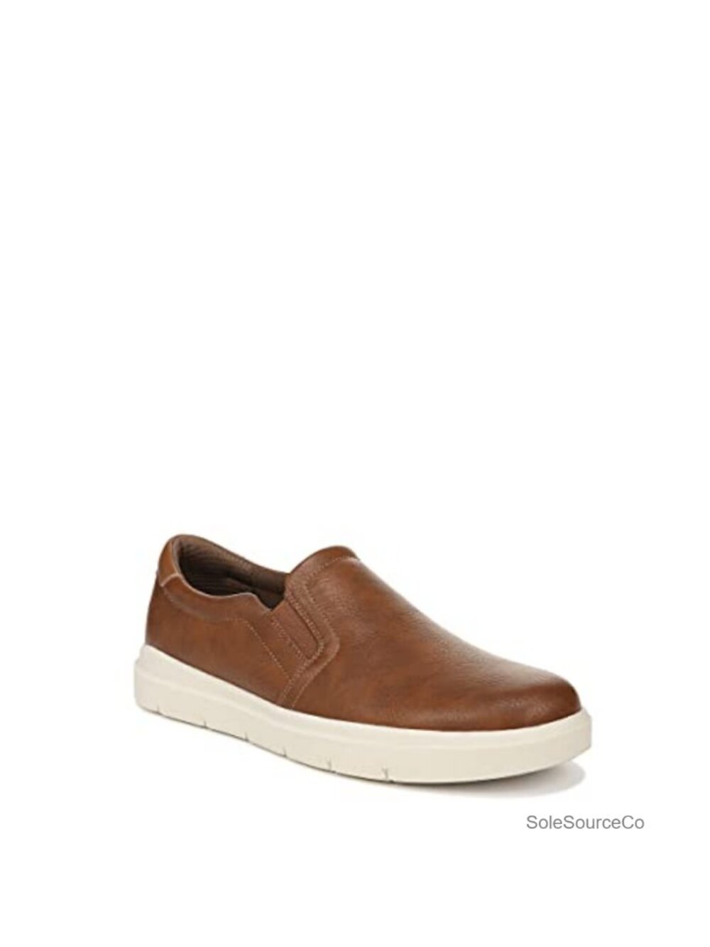 Faux Leather Slip-on Loafer Men's Casual Shoes with Arch Support, Lightweight